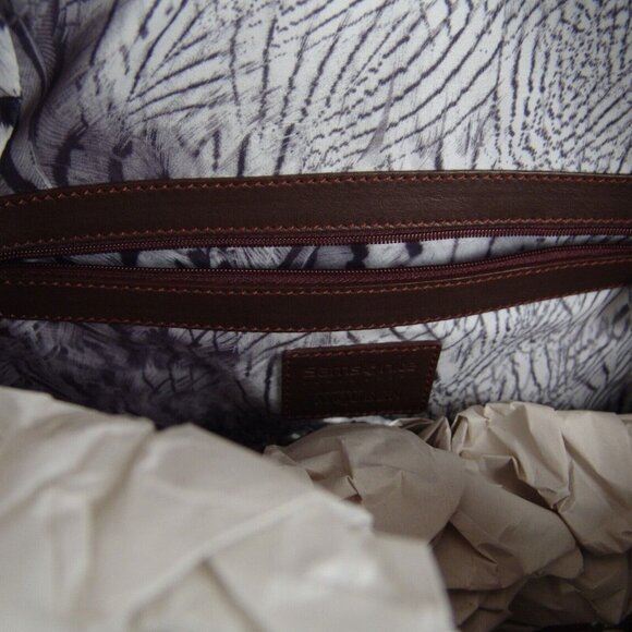 Samsonite Black Label Brown McQueen Women's Boarding Bag Leather Canvas - Picture 5 of 11